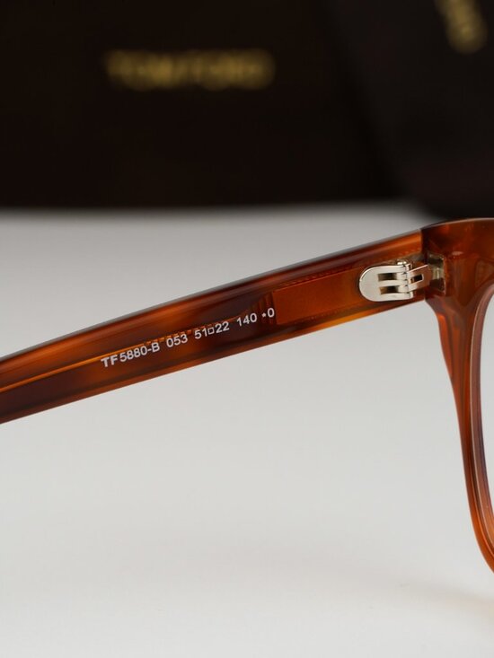 Tom Ford Women Eyeglasses Blonde Havana Square FT5880-B 053 NEW AUTHENTIC main image 8